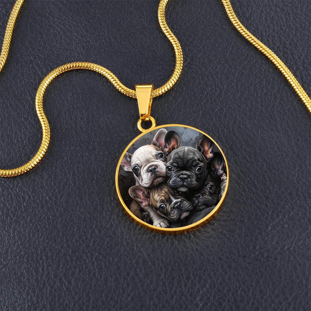 The French Bulldog Puppies Pendant Necklace