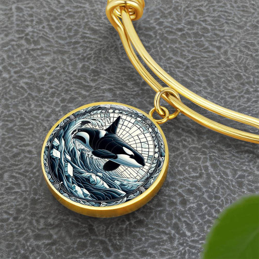 The Orca Circle Pendant Bangle