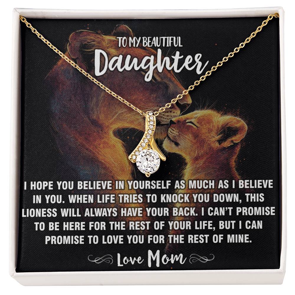 Mom To Daughter - Lioness Have Your Back Pendant Necklace