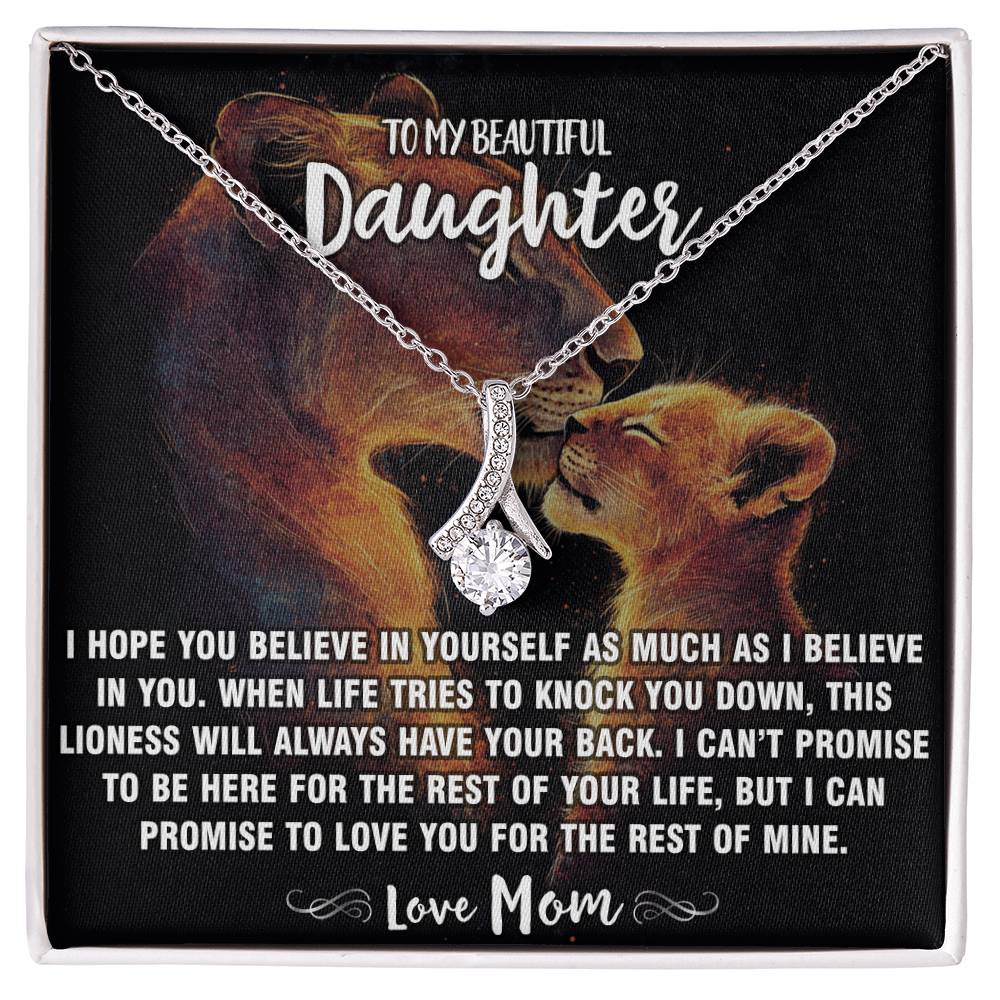 Mom To Daughter - Lioness Have Your Back Pendant Necklace