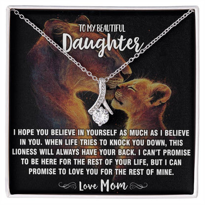 Mom To Daughter - Lioness Have Your Back Pendant Necklace