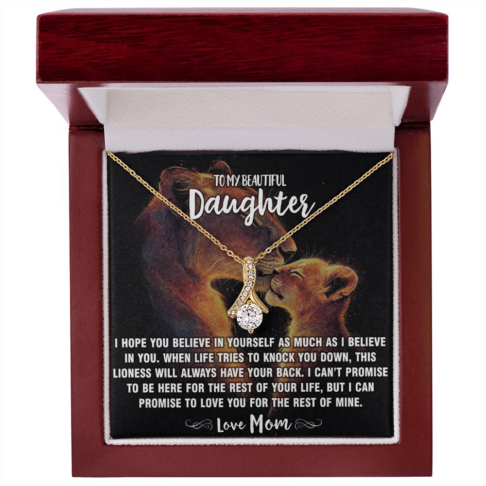 Mom To Daughter - Lioness Have Your Back Pendant Necklace