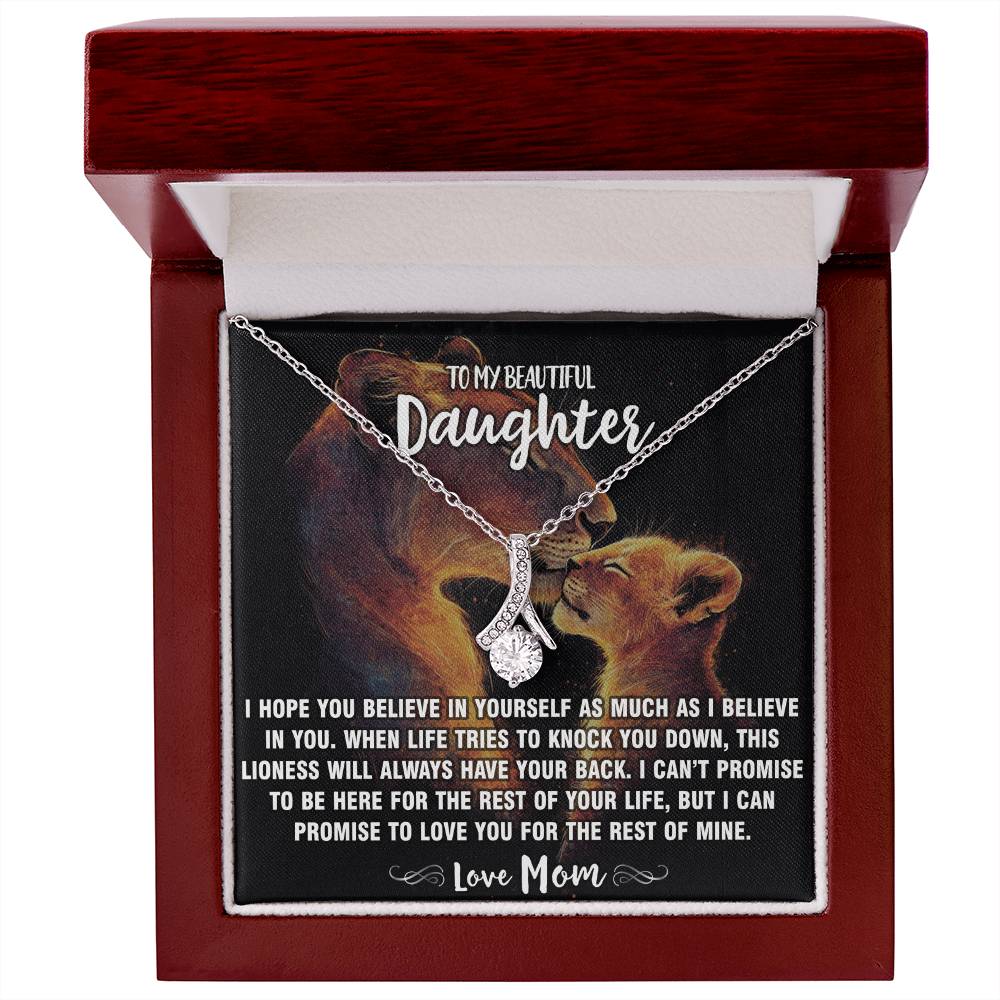 Mom To Daughter - Lioness Have Your Back Pendant Necklace