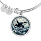 The Orca Circle Pendant Bangle