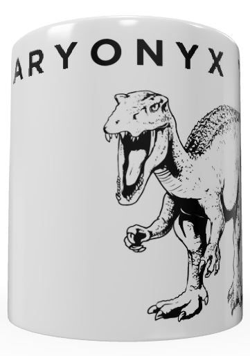 Baryonyx Dinosaur White Ceramic Mug