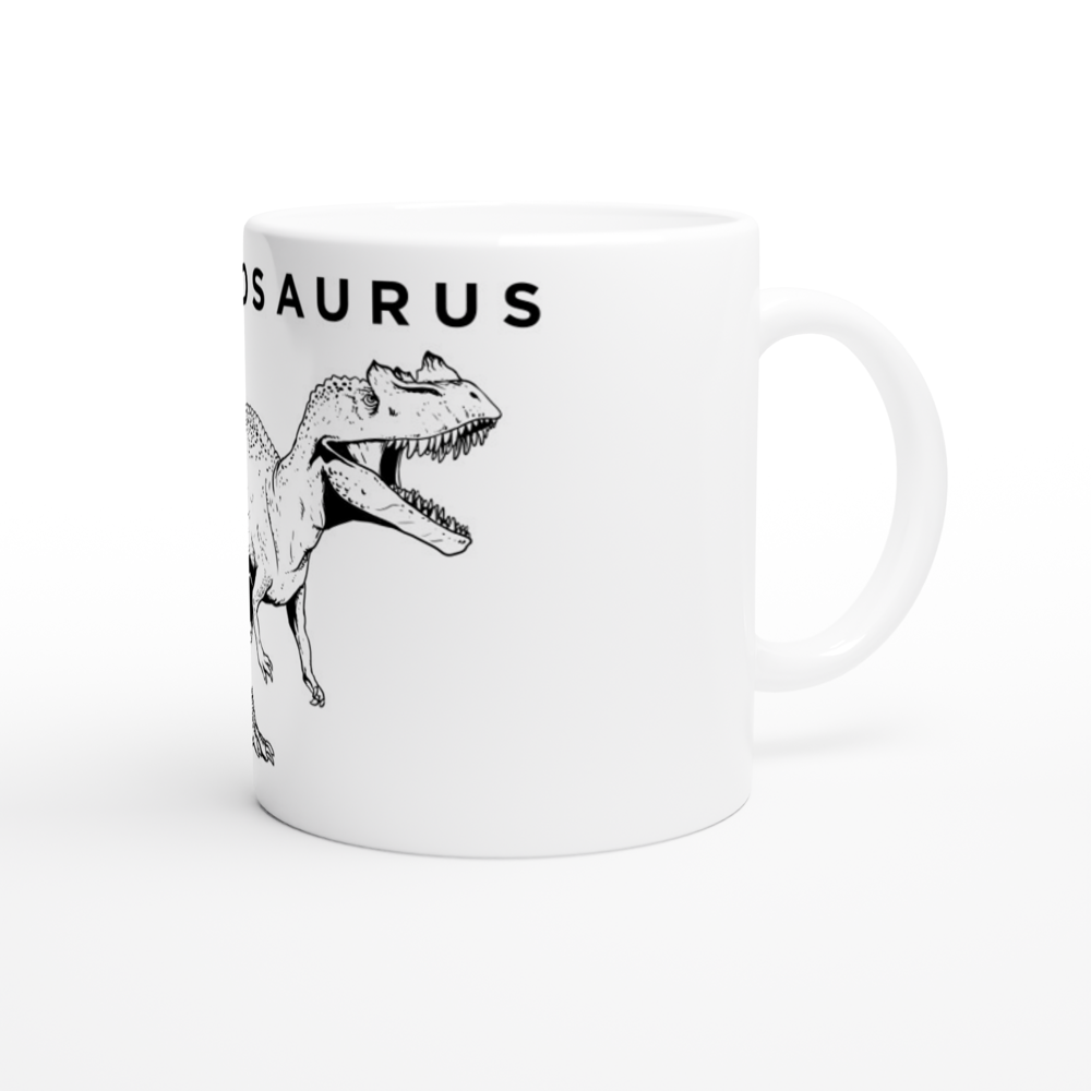 Ceratosaurus Dinosaur White Ceramic Mug