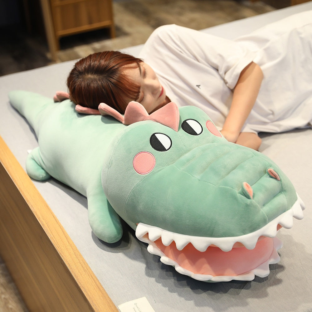 Toothy Cartoon Crocodile Soft Stuffed Plush Pillow Toy