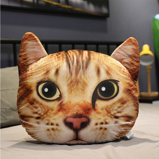 Cute Cat Faces Stuffed Pillow Cushion Decor Toy