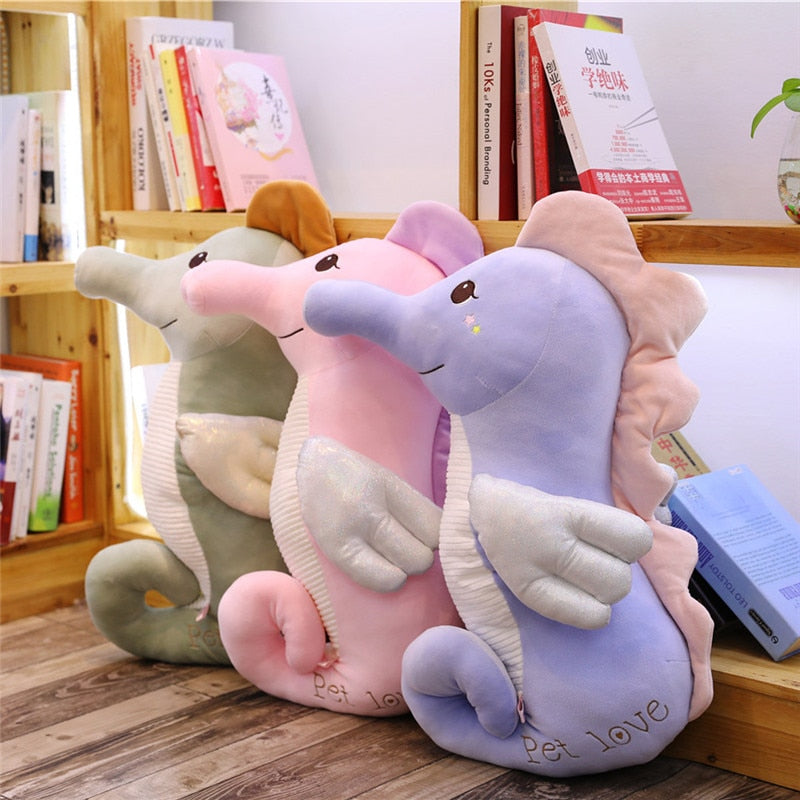 Large Pastel Seahorse Soft Stuffed Plush Toy