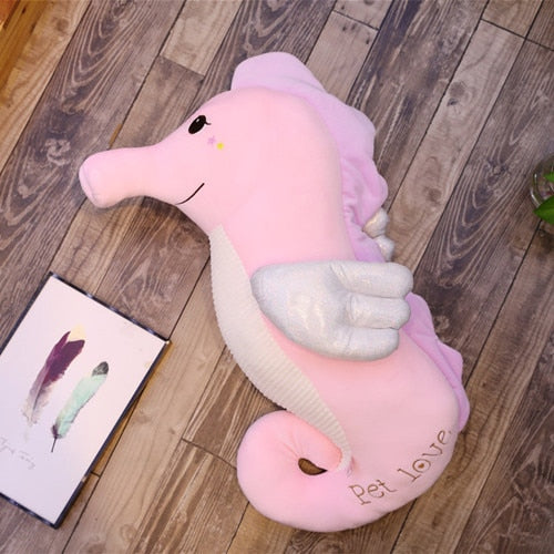 Large Pastel Seahorse Soft Stuffed Plush Toy