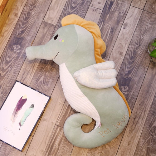 Large Pastel Seahorse Soft Stuffed Plush Toy