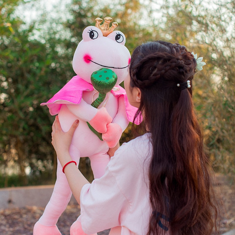 Large Prince Princess Frog Soft Stuffed Plush Toy