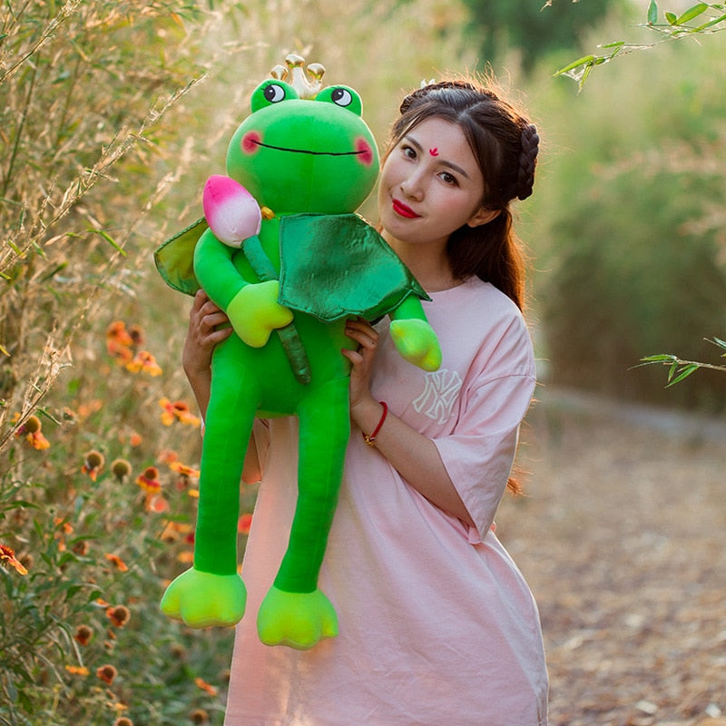 Large Prince Princess Frog Soft Stuffed Plush Toy