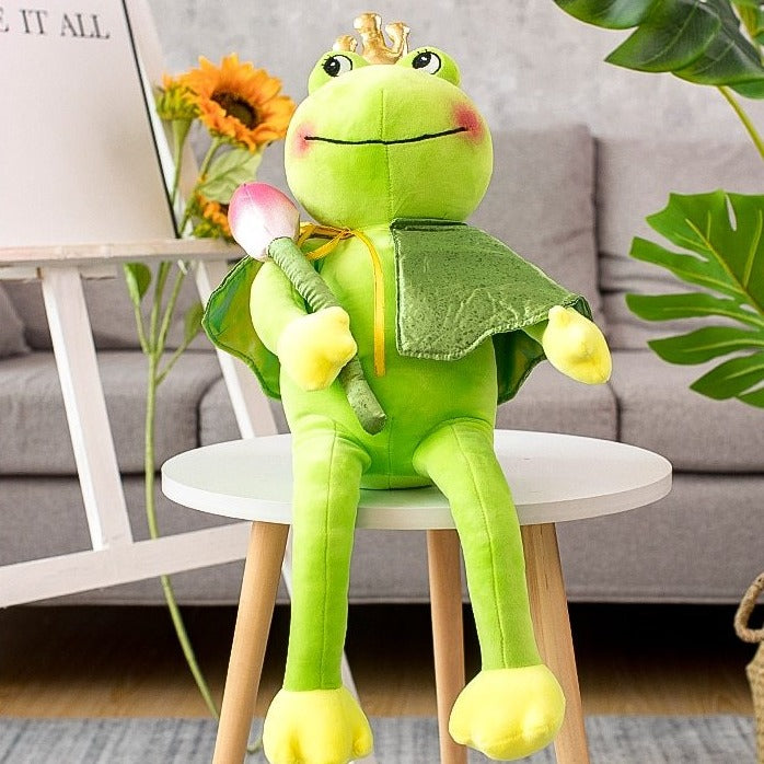 Stor Prince Princess Frog mjuk plyschleksak