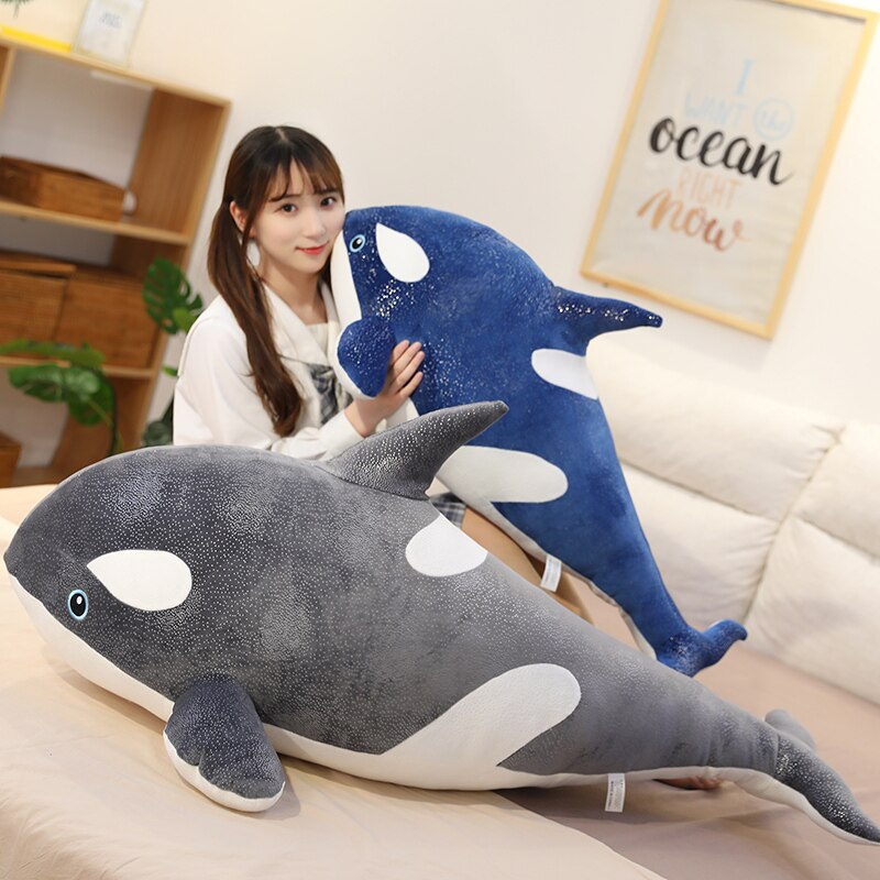 Large Blue Black Whale Soft Stuffed Plush Toy – Gage Beasley