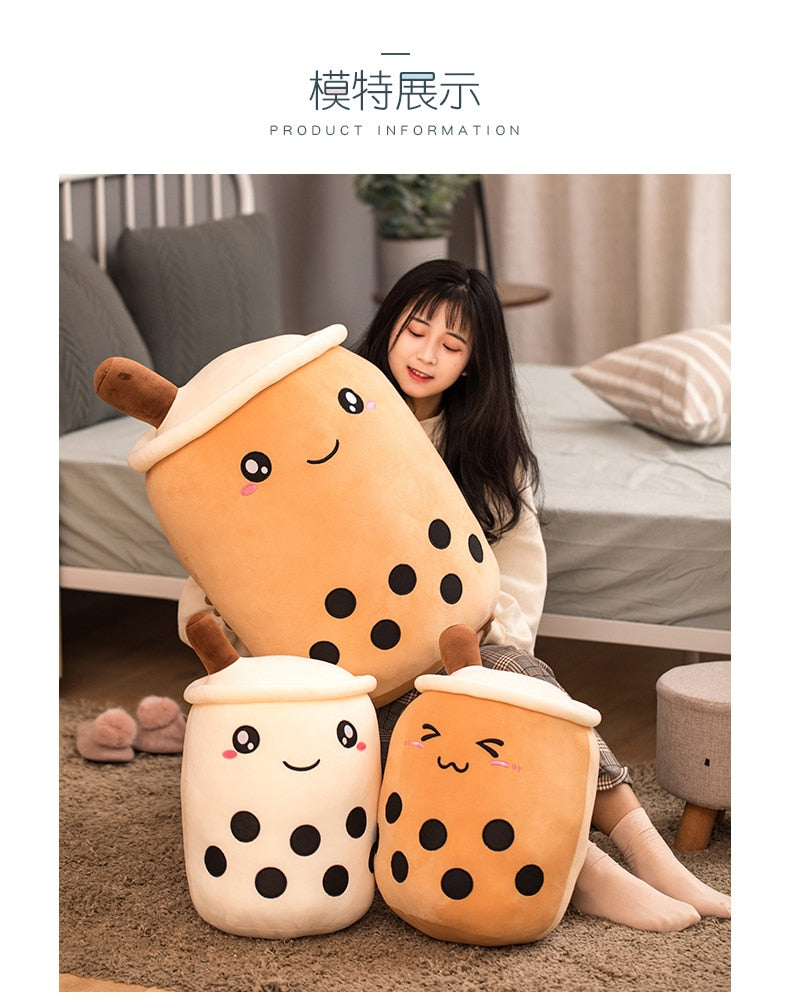 Boba Bubble Milk Tea Pillow Weiches Plüschtier