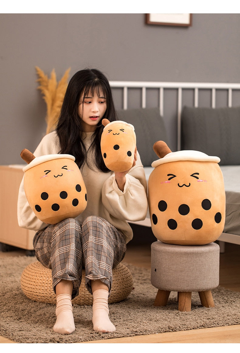 Boba Bubble Milk Tea Pillow Soft Stuffed Plush Toy