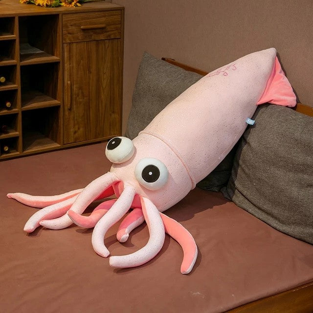 Full Size Squid Soft Stuffed Plush Pillow Toy