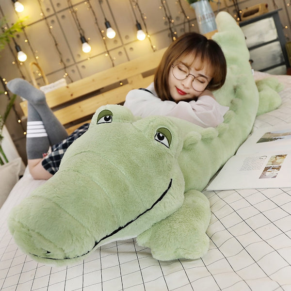 Giant crocodile stuffed sale animal