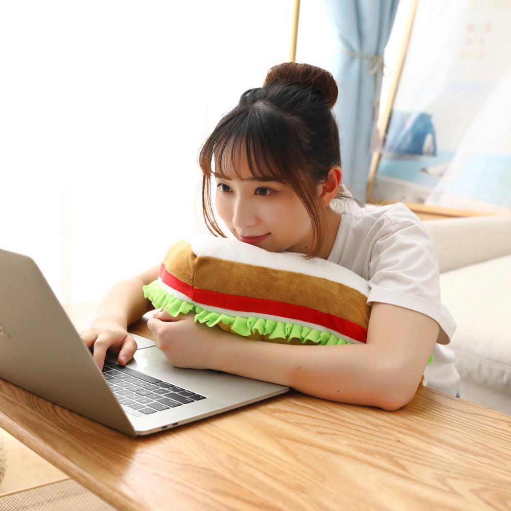 Hamburger Sandwich Stuffed Plush Pillow Toy