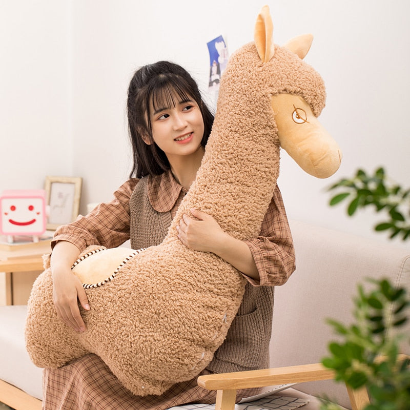 Large Brown Alpaca Soft Stuffed Plush Toy