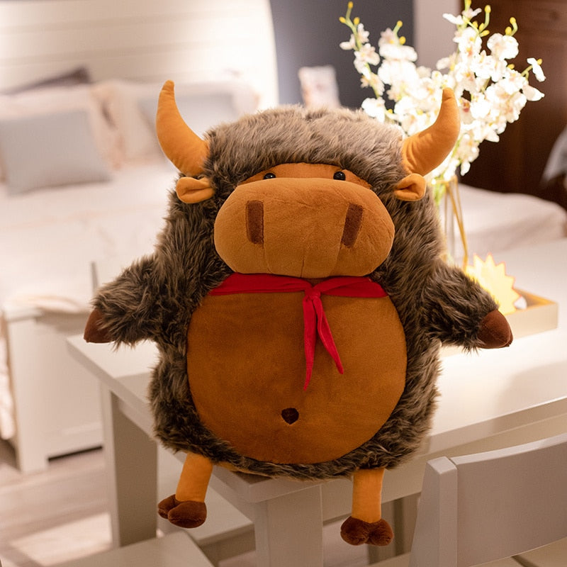 Hairy Cow Cattle Soft Stuffed Plush Toy