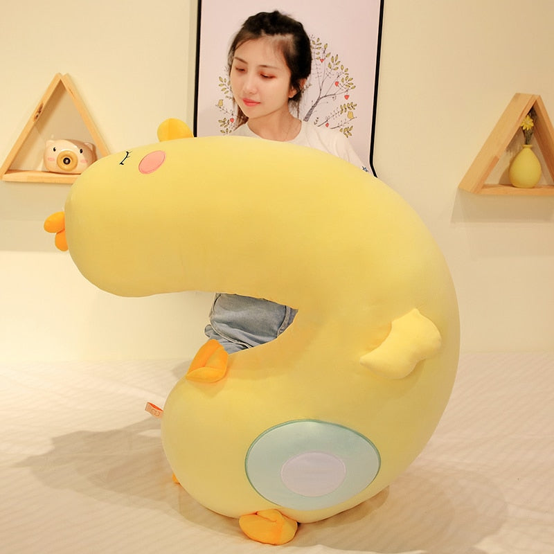 Giant Sleepy Chicken Body Pillow Soft Stuffed Plush Toy