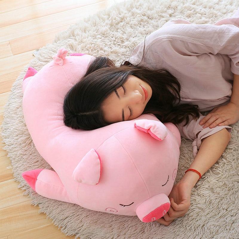 Sleeping Pig Soft Stuffed Plush Pillow Toy